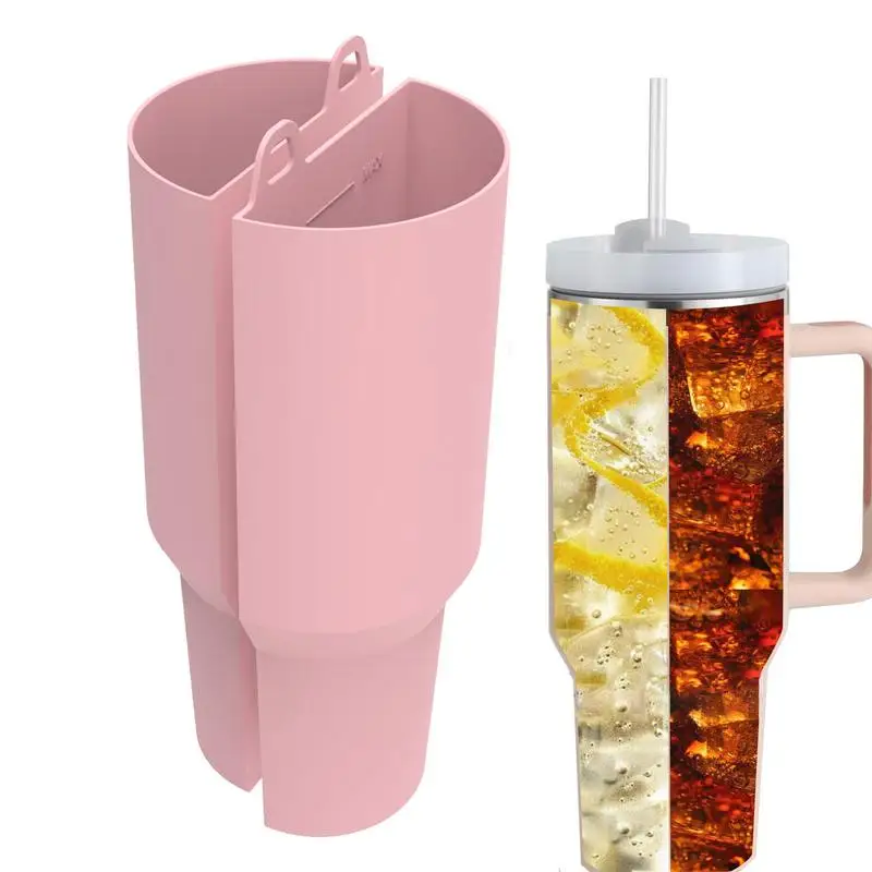 2-in-1 Drink Separator Silicone Liner Double Drinks Bag 2-in-1 Multifunction Cup Accessories Silicone Linerfor Drink Separator