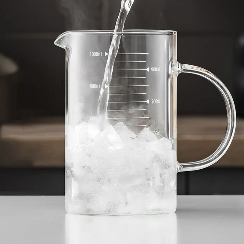 1PC Glass Measuring Cup Household Food Grade High Borosilicate Glass Glass Convenient And Scales With Handle