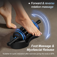 Rolling Percussive Massager Rechargeable Hands-Free Base 5-Speed Reversible Spin Whole Body Relief Deep Tissue & Muscle Recovery