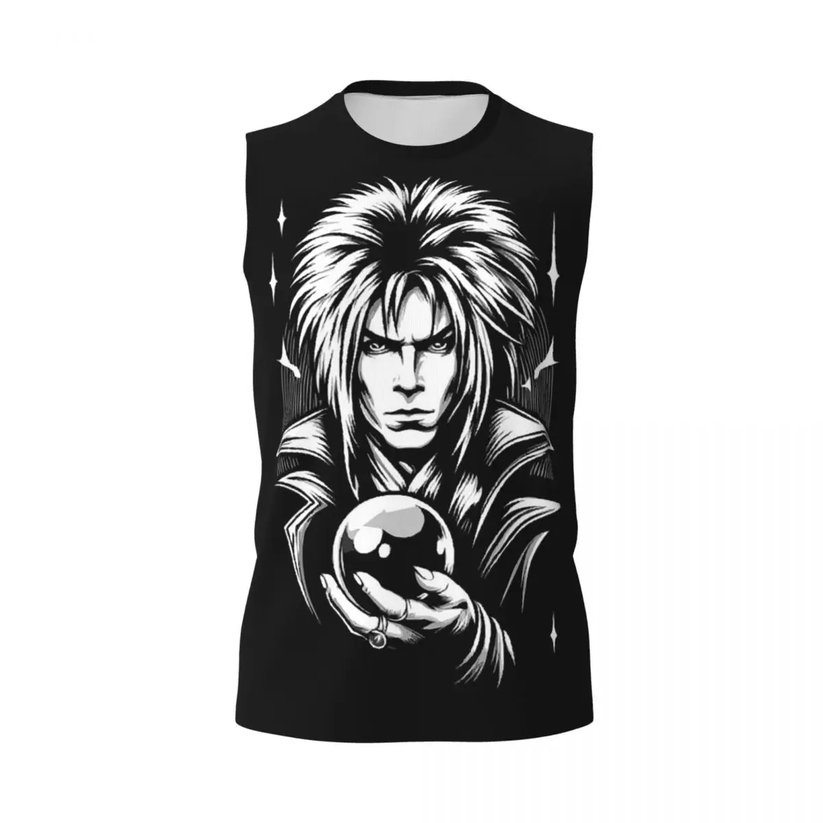 Jareth The Goblin King Labyrinth- It's Only Forever Men Sleeveless T-shirt Casual Hip Hop Street Style Beach Holiday Tank Tops