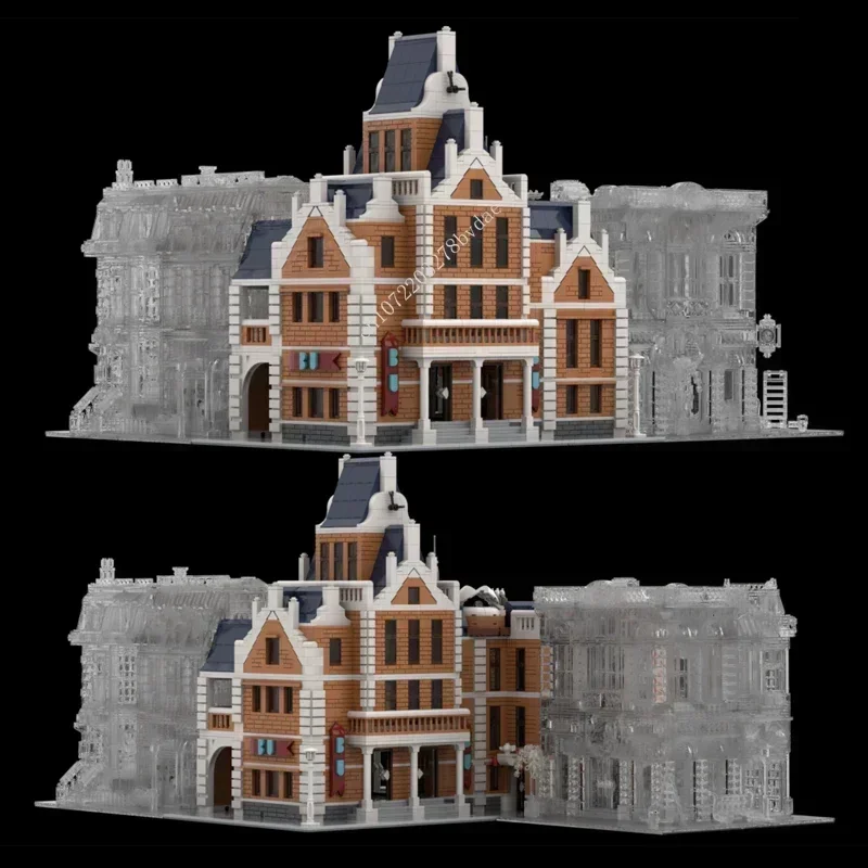 3998PCS 사용자 정의 MOC 모듈 형 대학 스트리트 뷰 사용자 정의 퍼즐 모델 기술 DIY 조립 생일 아이 크리스마스 장난감 선물