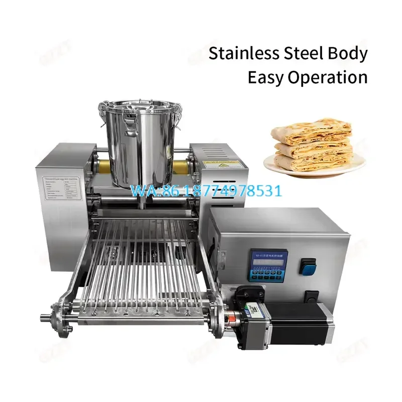Wmwmnu for Automatic 6 8 9 10 Inch Flipping Stacking Multi Layer Cheese Crepe Cake Maker New Birthday Thousand Layer Cake