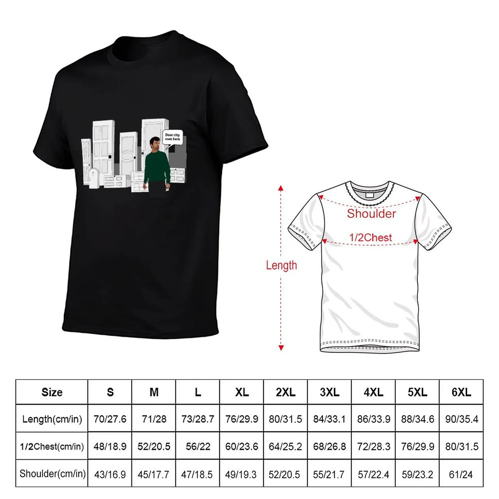 Door City Nathan Fielder T-Shirt Vintage Style Printed Top