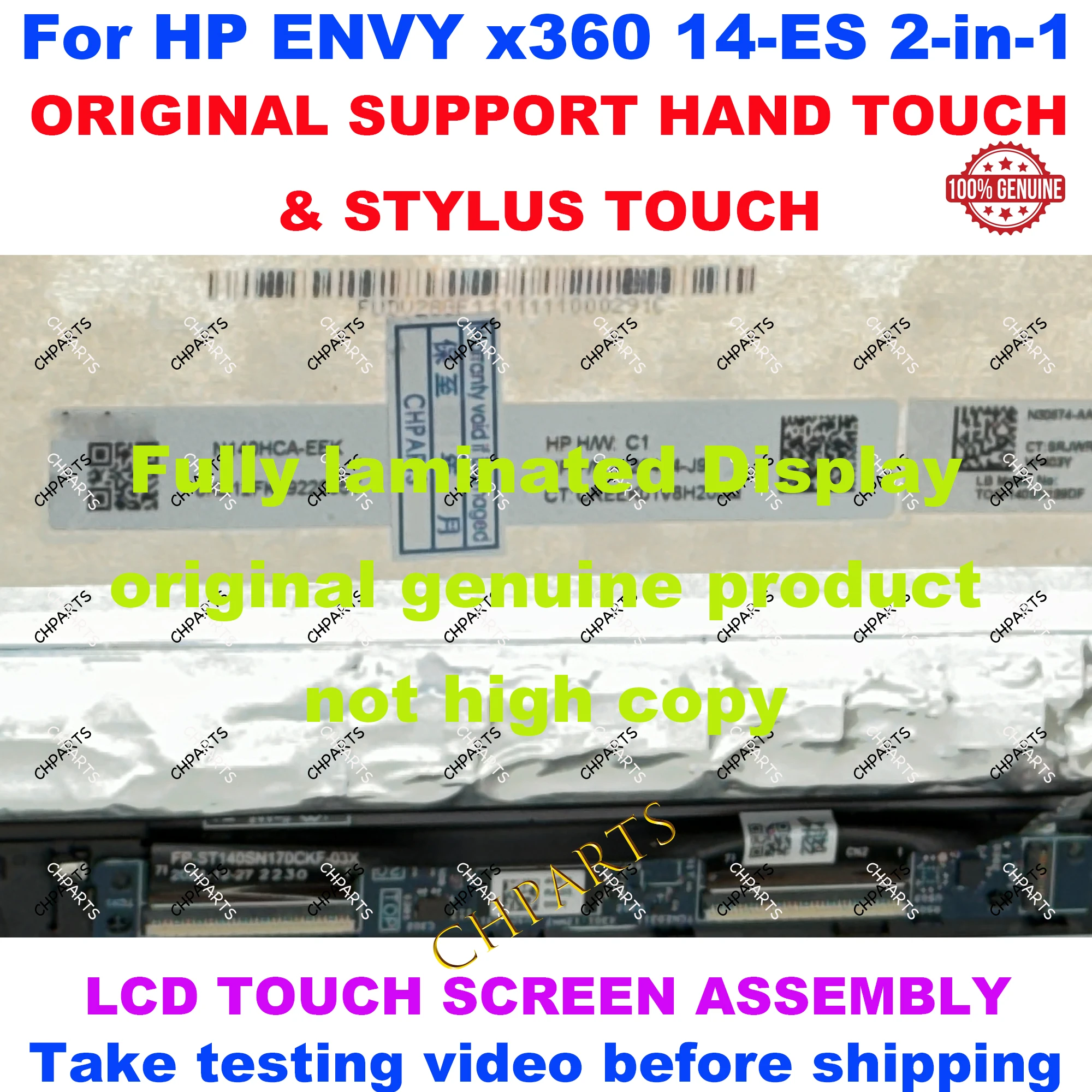 Imagem -05 - Lcd Touch Screen Display Substituição Assembly para hp N41025001 14 in Fhd Envy X360 14-es 14 es Tpn-w158