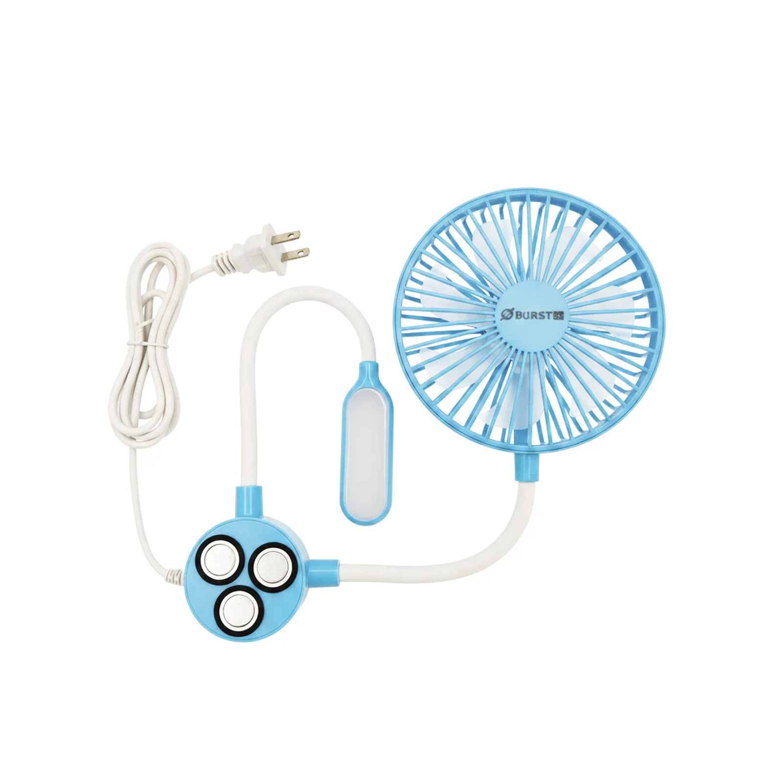 Special fan light for sewing machine, with 30 imported LED chips, three-level brightness adjustable, fan speed adjustable