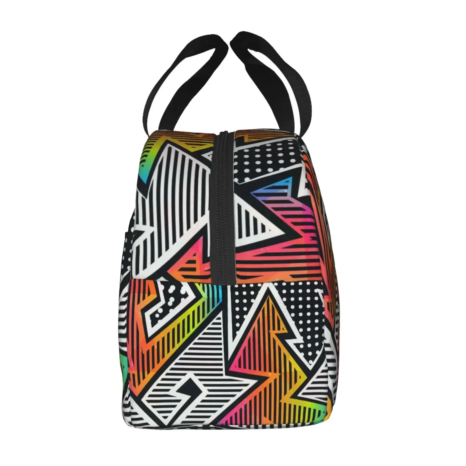 Crazy Graffiti Pattern Insulated Lunch Bag The Nightmare Before Christmas Portable Thermal Cooler Lunch Box Container Tote Bags