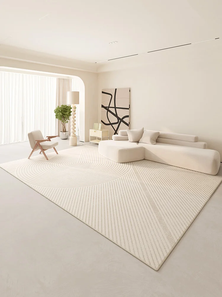 Cream Beige Rug Modern Minimalist Living Room Carpet Nordic Art Room Alfombra Home Decor Fluffy Soft Large Tapete Tapis 러그 ковер