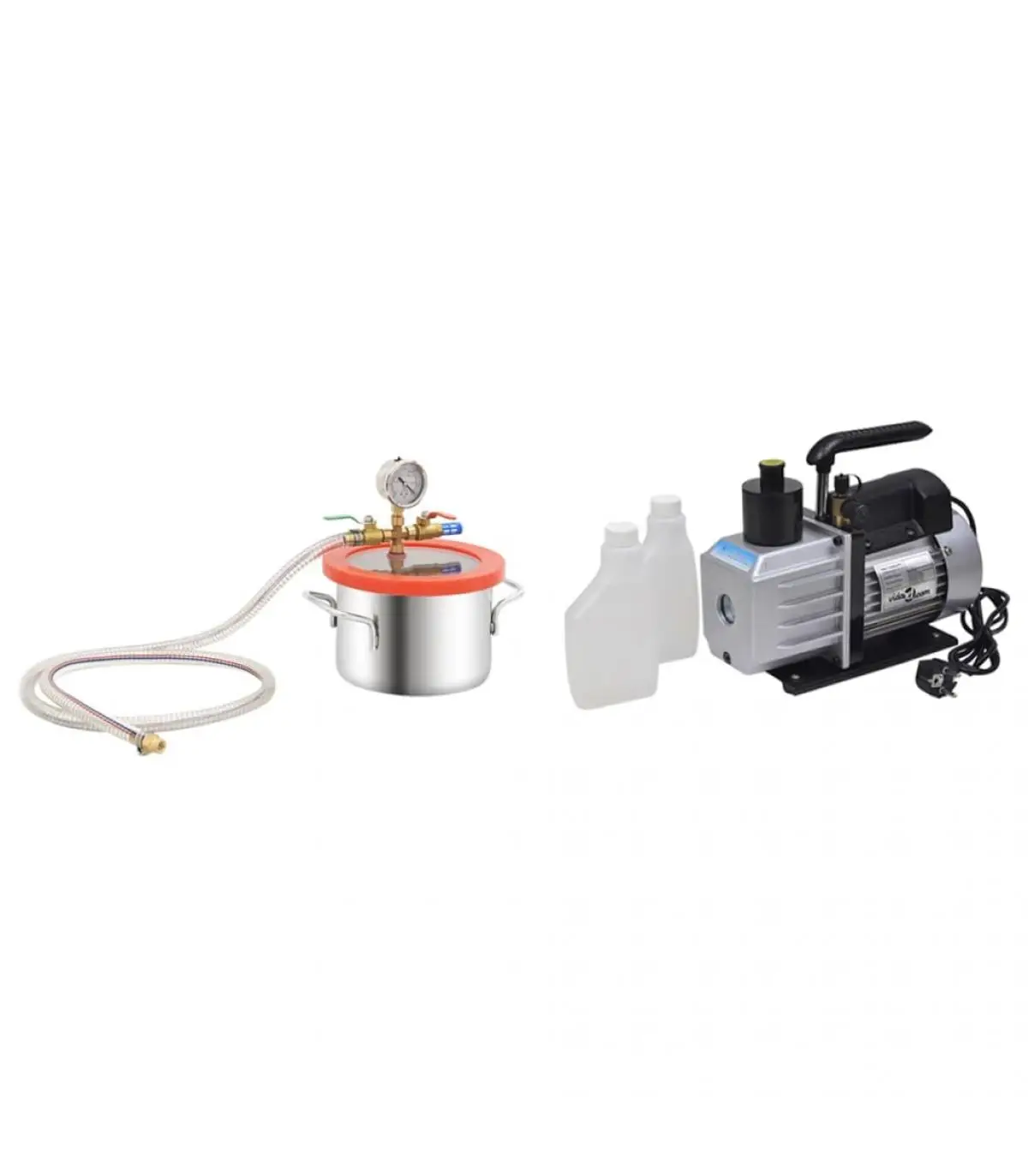 Vacuum Chamber water pumps with 2 stage pump 3,7 L