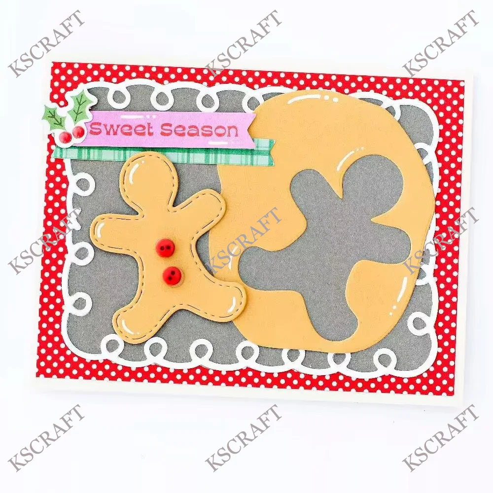 KSCRAFT Gingerbread Cookie Cutter Cutting Dies Stencils for DIY Scrapbooking Decorative Embossing DIY Paper Cards