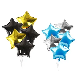 5Pcs 18inch Gold Silver Foil Star Balloon Wedding Balloons Decoration Baby Shower Children's Kids Birthday Party Balloons Globos
