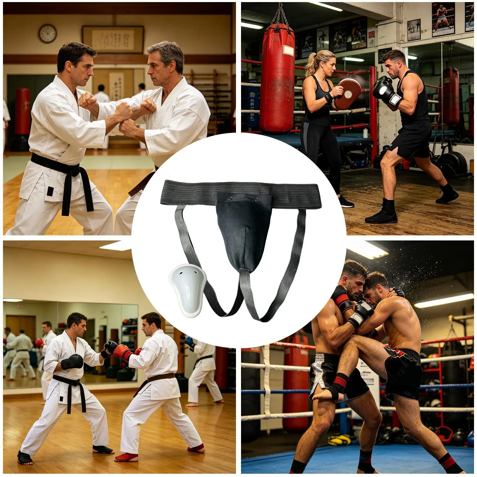 Boxing Groin Protector Elastic Breathable Gear With Removable Pad Boxing Groin Guard For Football Sports Training Safety Fitness