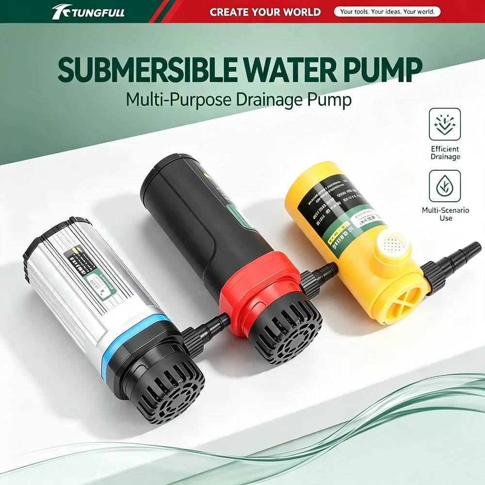 TUNGFULL 12V Tauchpumpe Hochdruck-Wasserpumpe 10M/15M Förderhöhe Wasserpumpstation Mikro-Tauchmotor