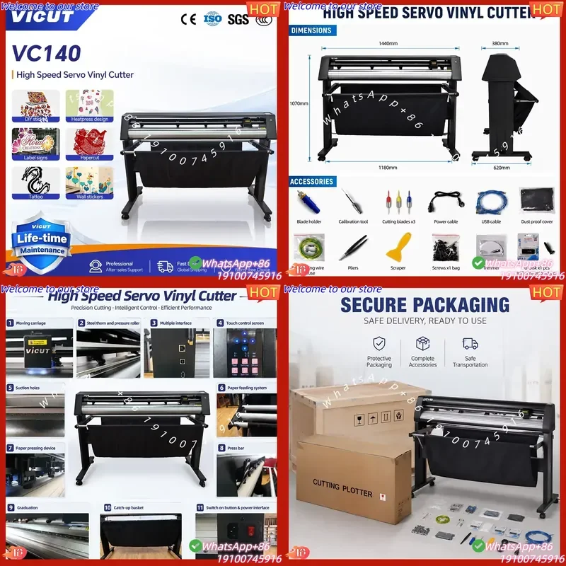 2026Hot Vinyl Sticker Cutting Automatic Contour Cutter Plotter VC140