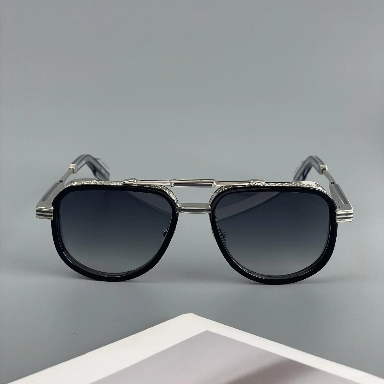 Luxury Square Aviator Sunglasses Men Women Classic Double Bridge Metal Frame Gradient Lens Glasses UV400 Outdoor Driving Shades