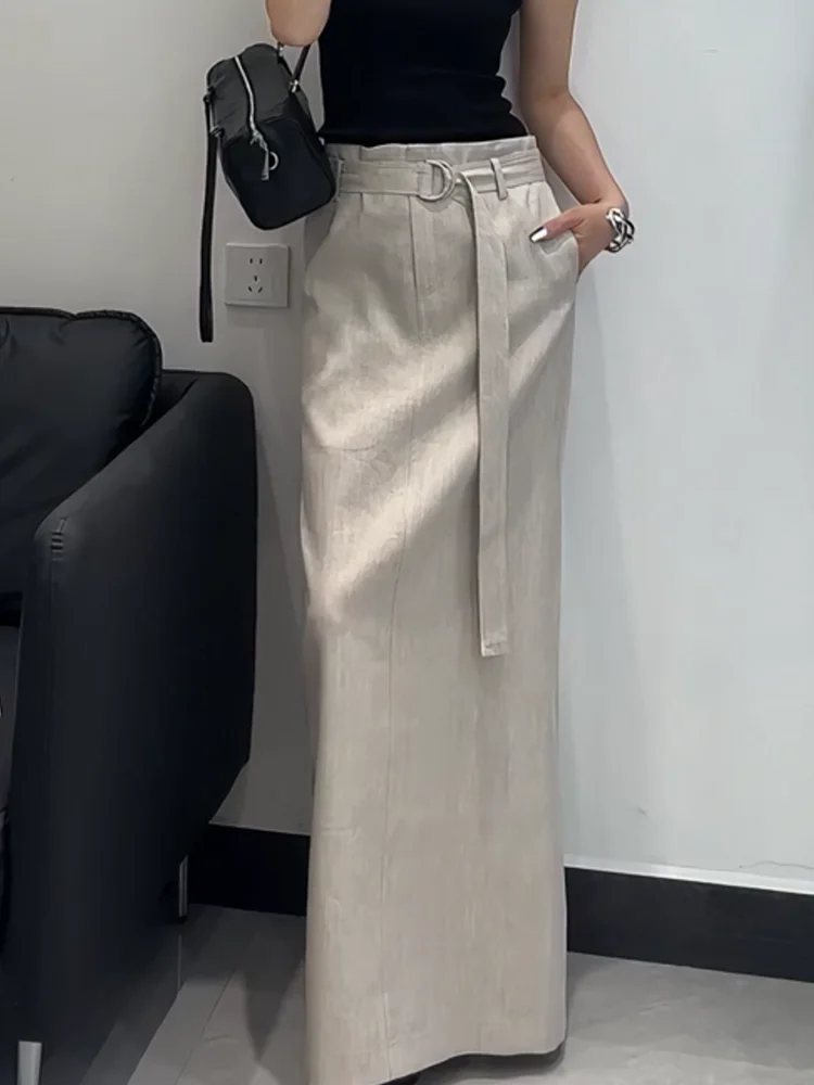 

Длинная юбка Faion с высокой талией, прямого кроя, асимметричного дизайна, стройнящая, эстетичная, для женщин