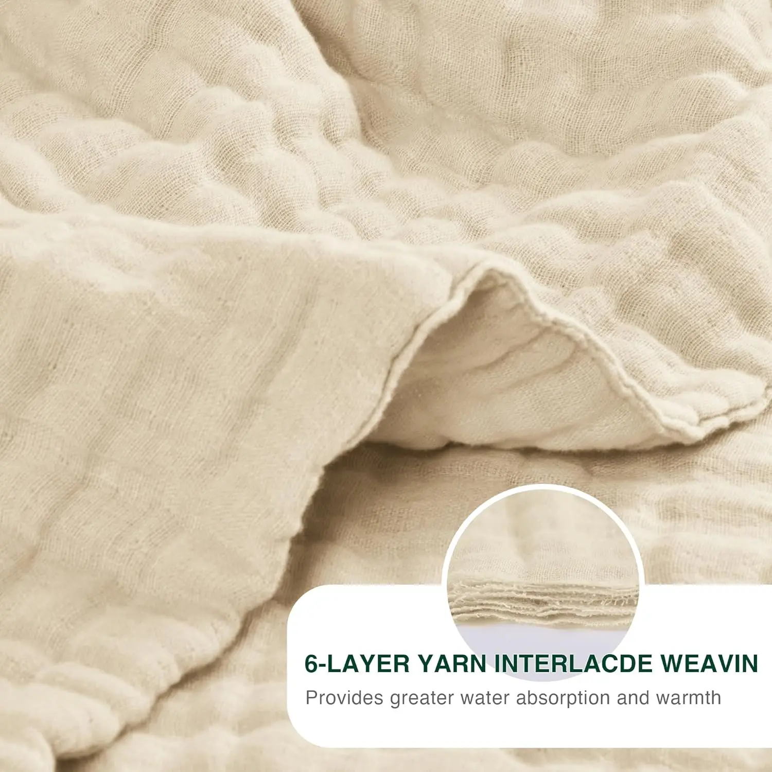 100% Cotton Muslin Blanket,Breathable and Lightweight Cotton Throw Blanket for Bed and Couch,Soft Cooling Summer Gauze Blanket