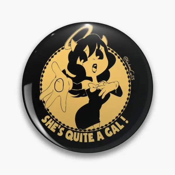 Batim Alice Angel 2  Soft Button Pin Creative Badge Jewelry Brooch Clothes Cartoon Hat Metal Lapel Pin Fashion Gift Women Funny