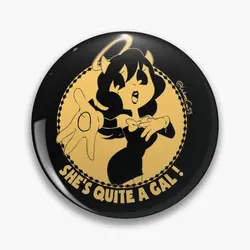 Batim Alice Angel 2 Soft Button Pin Creative Badge Jewelry Brooch Clothes Cartoon Hat Metal Lapel Pin Fashion Gift Women Funny
