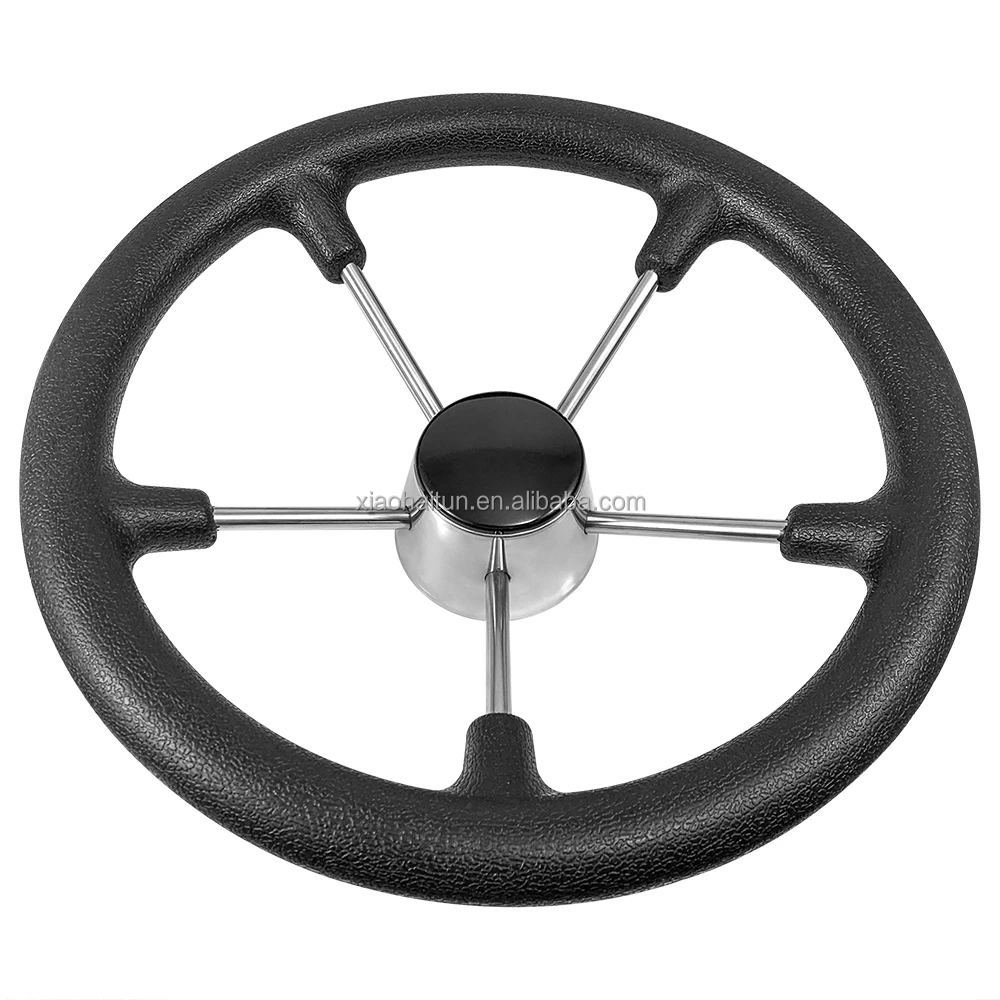 5 Spoke Steering Wheel China Manufacture Boat Parts Marine Grade 316 Stainless Steel Steering Wheel for Boat