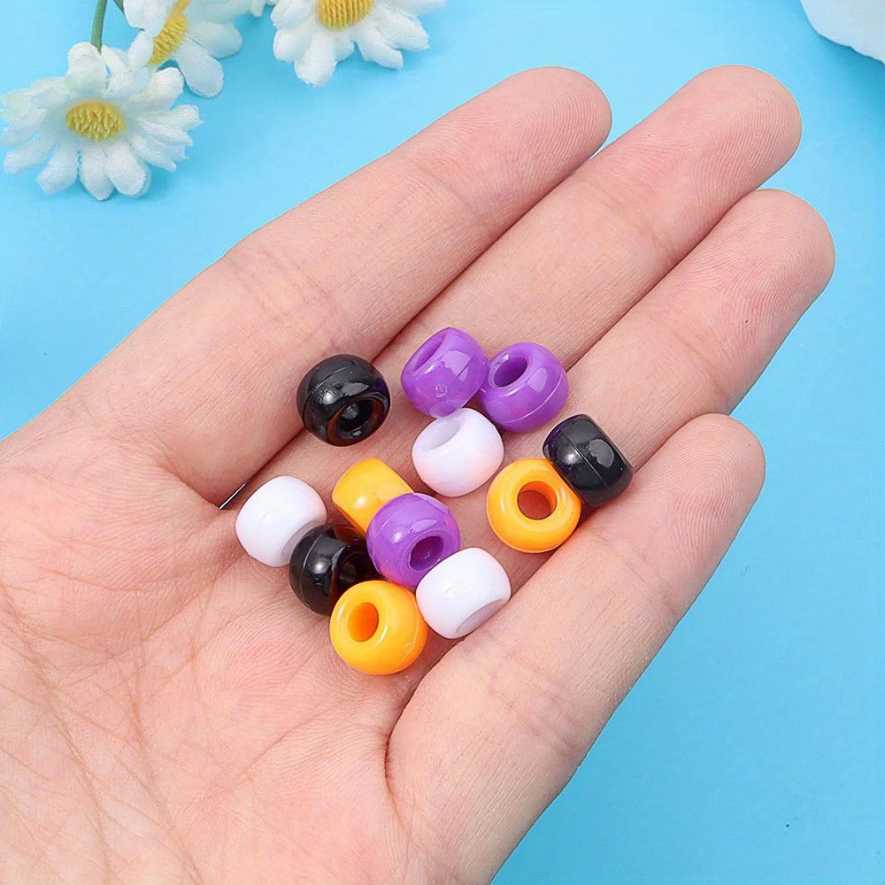 97/497/997 قطعة على شكل الهالوين برتقالي أرجواني أسود أبيض بيضاوي الشكل المهر ، قلادة سوار ذاتي الصنع ، هدية عيد الشكر للهالوين