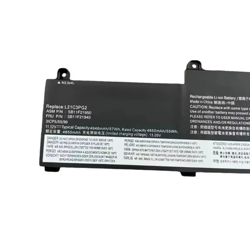 L21C3PG2 for Lenovo L14 GEN 3 L15 GEN 3 C14 Gen1 Laptop Battery 0 Cycle High Capacity Battery Replacement Bateria Grade A Cell