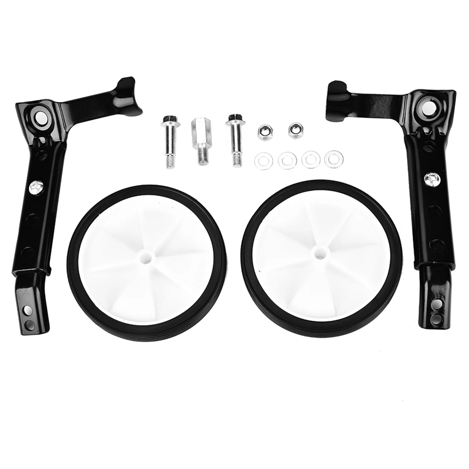 

Variable Speed Bicycle Training Wheels Adjustable for Kids Bikes 16 to 22 (Black)