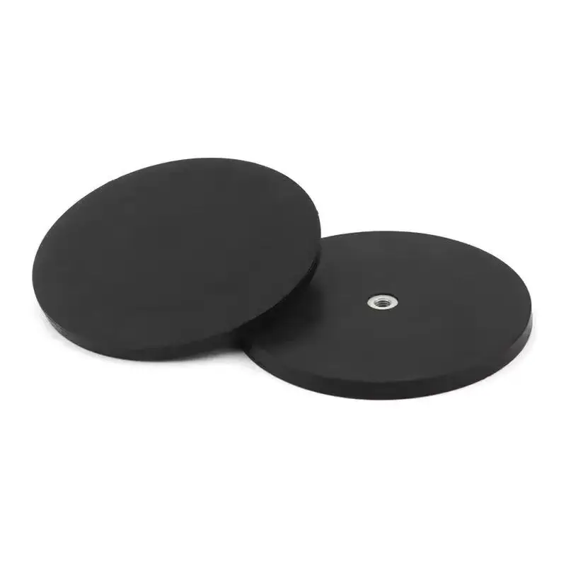 1/2pcs D135mm M6/M8 Male Magnetic Base Rubber Coated Suction Cup Mounting Bracket Bolt for Magnets