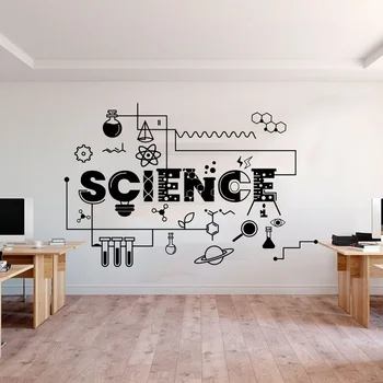 Herramienta Experimental de ciencia, pegatina de pared, vinilo, escuela, laboratorio, química, profesores, calcomanía de pared educativa, decoración de laboratorio A534
