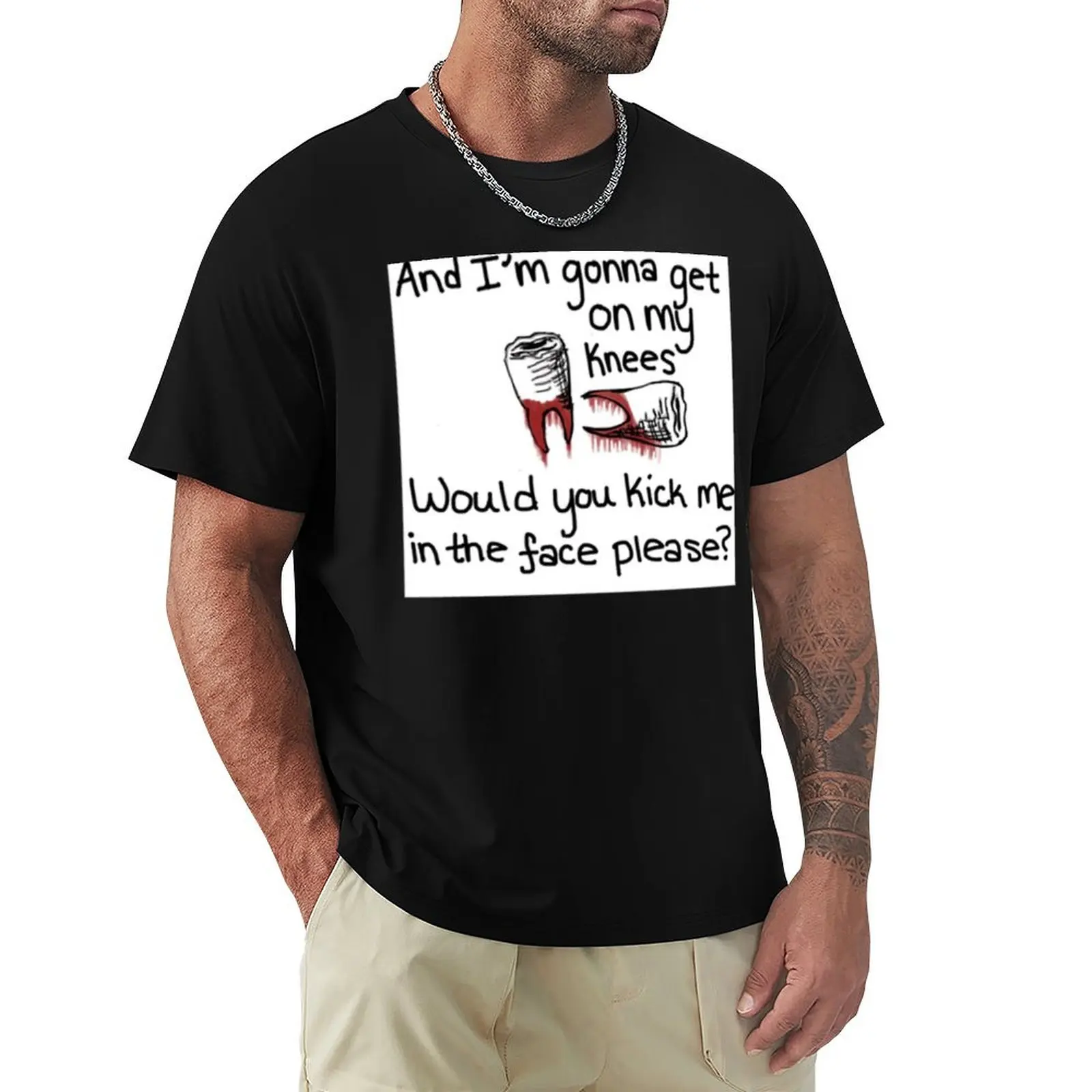 Lipstick Covered Magnet The Front Bottoms T-Shirt Gym Wear Breathable Short Sleeve Tee
