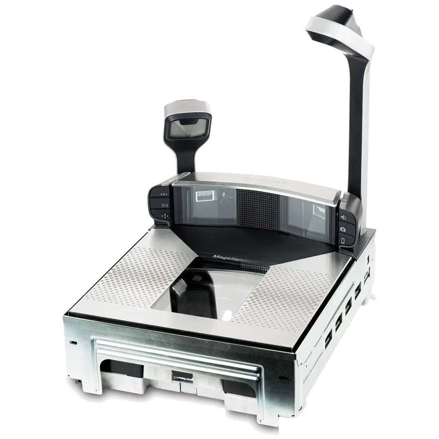 The barcode reader of Datalogic Magellan 9800i is a high-speed in-counter scanner for maximum throughput at the checkout