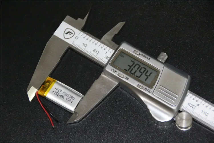 SBH52 fone de ouvido Bluetooth inteligente bateria de polímero de lítio de 3,7 V 501630   célula de íon-lítio recarregável MP3 core 150mAh