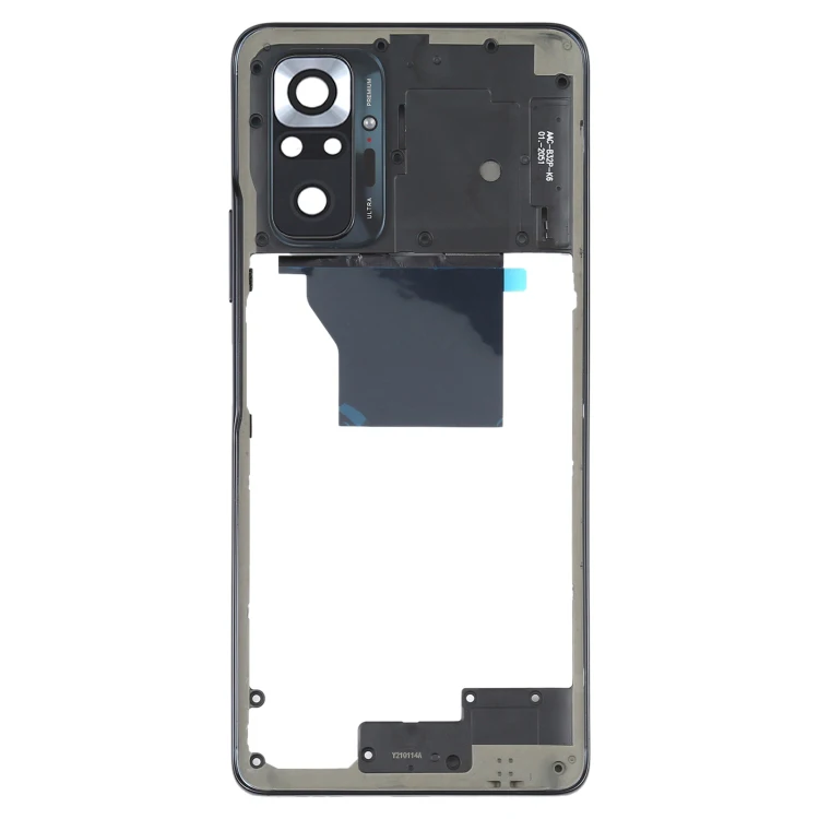 Middle Frame For Xiaomi Redmi Note 10 Pro With Camera Glass Lens Front Housing Middle Bezel Chassis Shell Parts