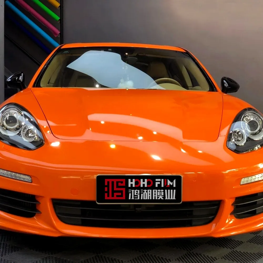 HOHOFILM Ultra Gloss Series Rode Kleur Auto Beschermend Vinyl Hoogglans Auto Wrap Film Luchtvrije Bellen Kleur Veranderd