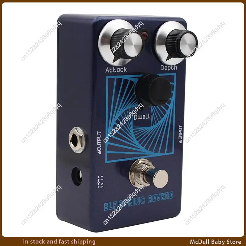 

ABJA-Guitar Bass Effect Pedal ELF SPRING REVERB, Creepy Analog/Digital Reverb, Vintage Voiced Echo, True Bypass