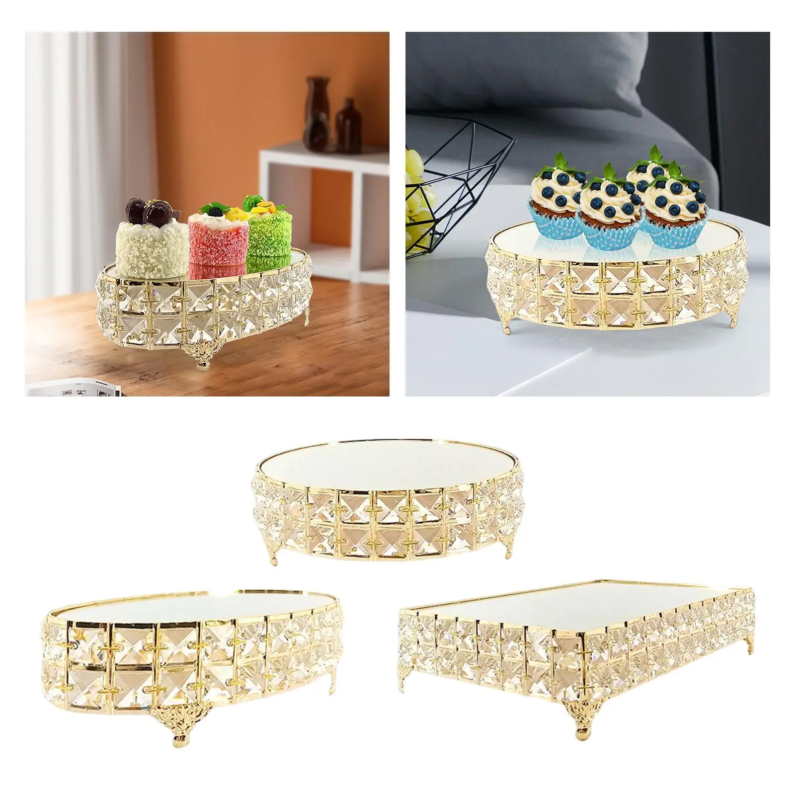Cake Stand Dish Vanity Tray Serving Tray for Cookies Key Dresser Birthday Party Cabinet
