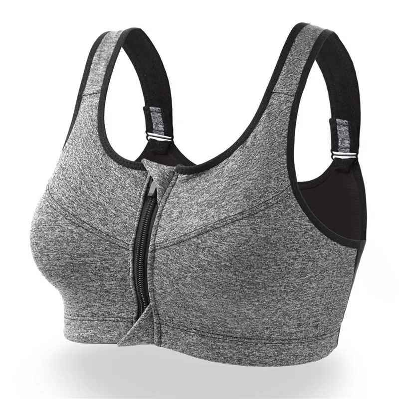 Front Closure Posture Corrector Lift Up Bra Women Push Up Cross Back Underwear Shockproof Sports Support Fitness Vest Bras S-5XL