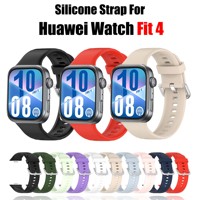 Silicone Strap Watch ​Bracelet Strap For Huawei Watch Fit 4 Waterproof Wriststrap Belt Bracelet Band For Huawei Watch Fit 4 Pro