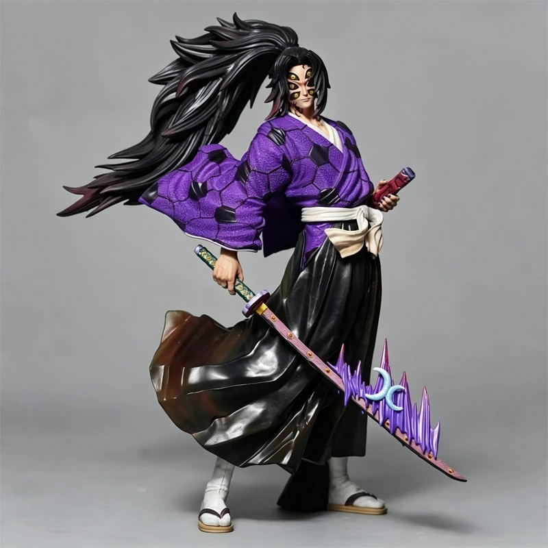 Anime Demon Slayer Kokushibo PVC Sammlerfigur Desktop-Dekoration Ornament in Box Geburtstagsgeschenk Spielzeug für Manga-Anime-Fans