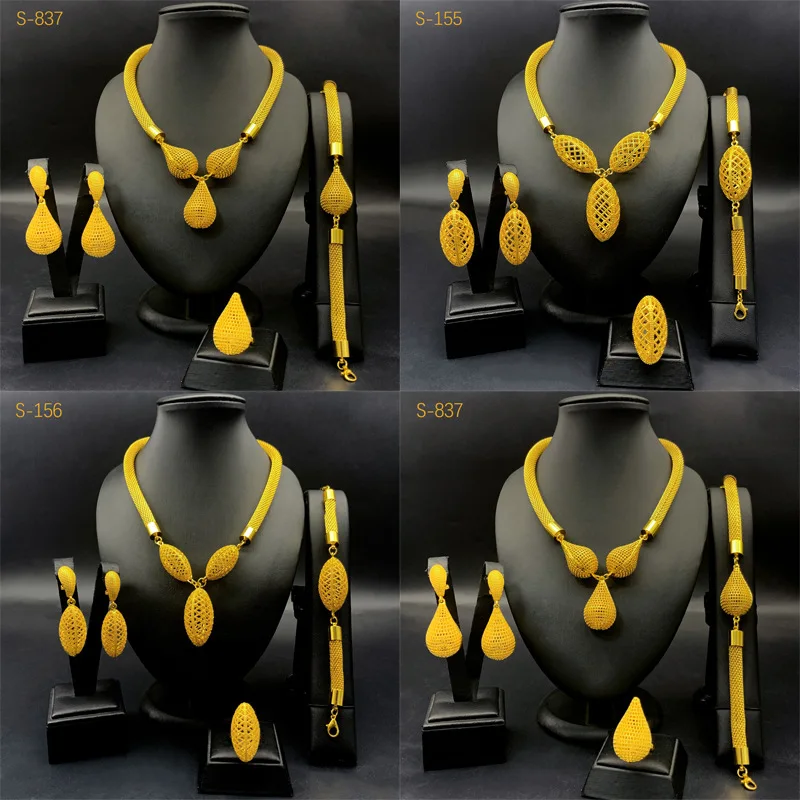 

Women Disc Minimalist Luxury Necklace Bracelet Earrings Ring 4-Piece Set 24K Gold AU999- Exclusive, delicate disc, matched style