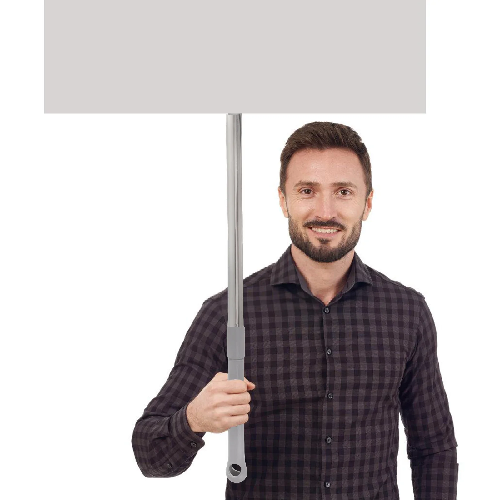 

2Pcs Telescopic Handheld Adjustable Sign Holder Stainless Steel Signboard Rod for Welcome Ceremonies Exhibitions Events