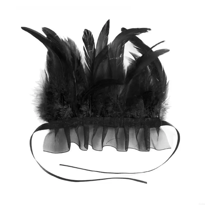 Dân tộc lông vũ tay Cuffs Vintage Women Cosplay Trang phục Phụ kiện tay áo 6xDA