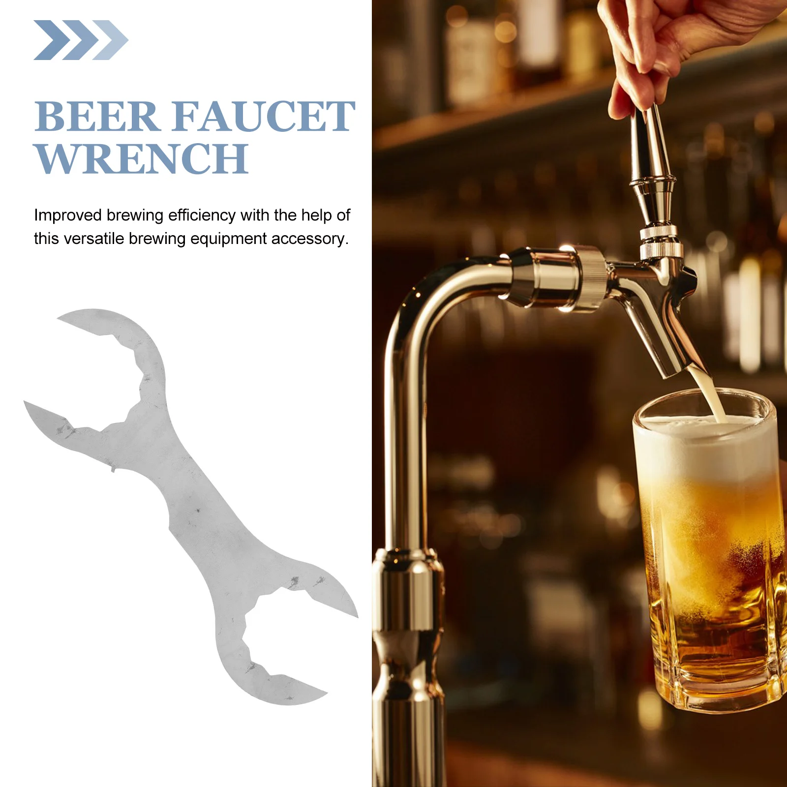 

Wine Head Wrench Double-ended Multifunction Multi-function Spanner Adjustable Lock Pipe Convenient Metal Beer