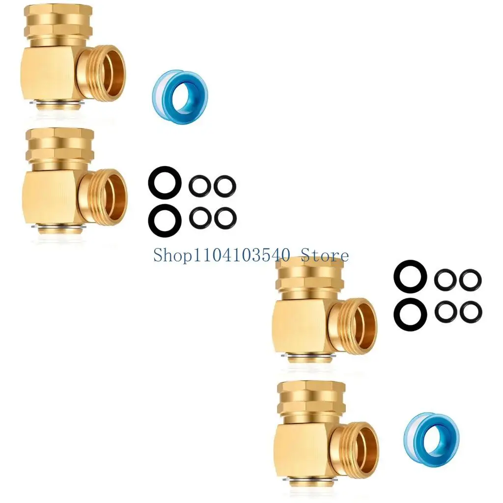 02DC Rotating 90 Degree Brass Hose Fitting with 3/4 Inch Thread for Garden Pipe