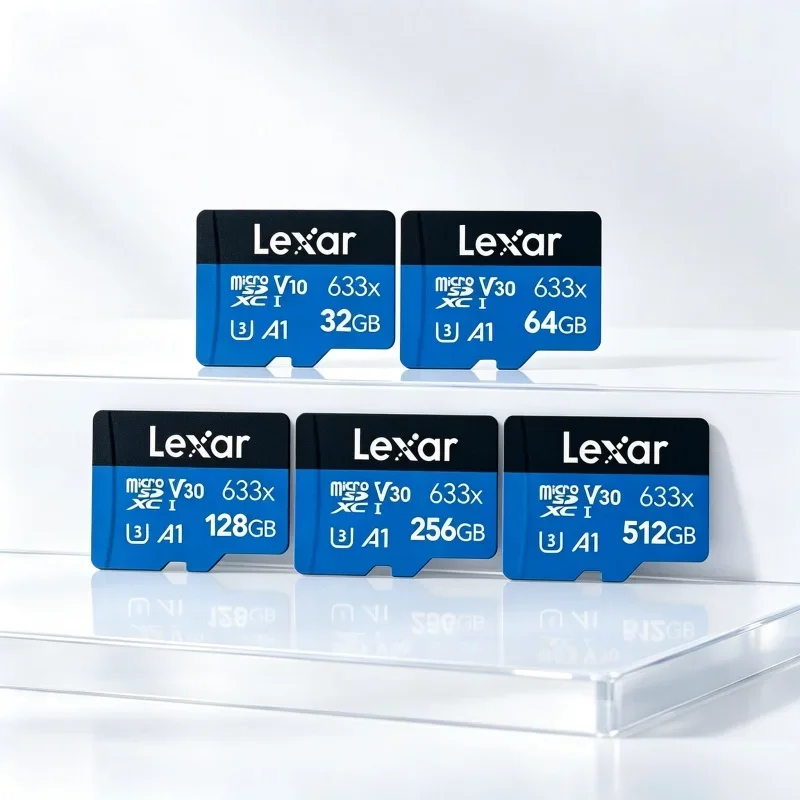 Lexar 633x TF MicroSD Memory Card V30 U3 A1 A2 High Speed Storage Card for Dash Cam CCTV Camera Mobile Phone
