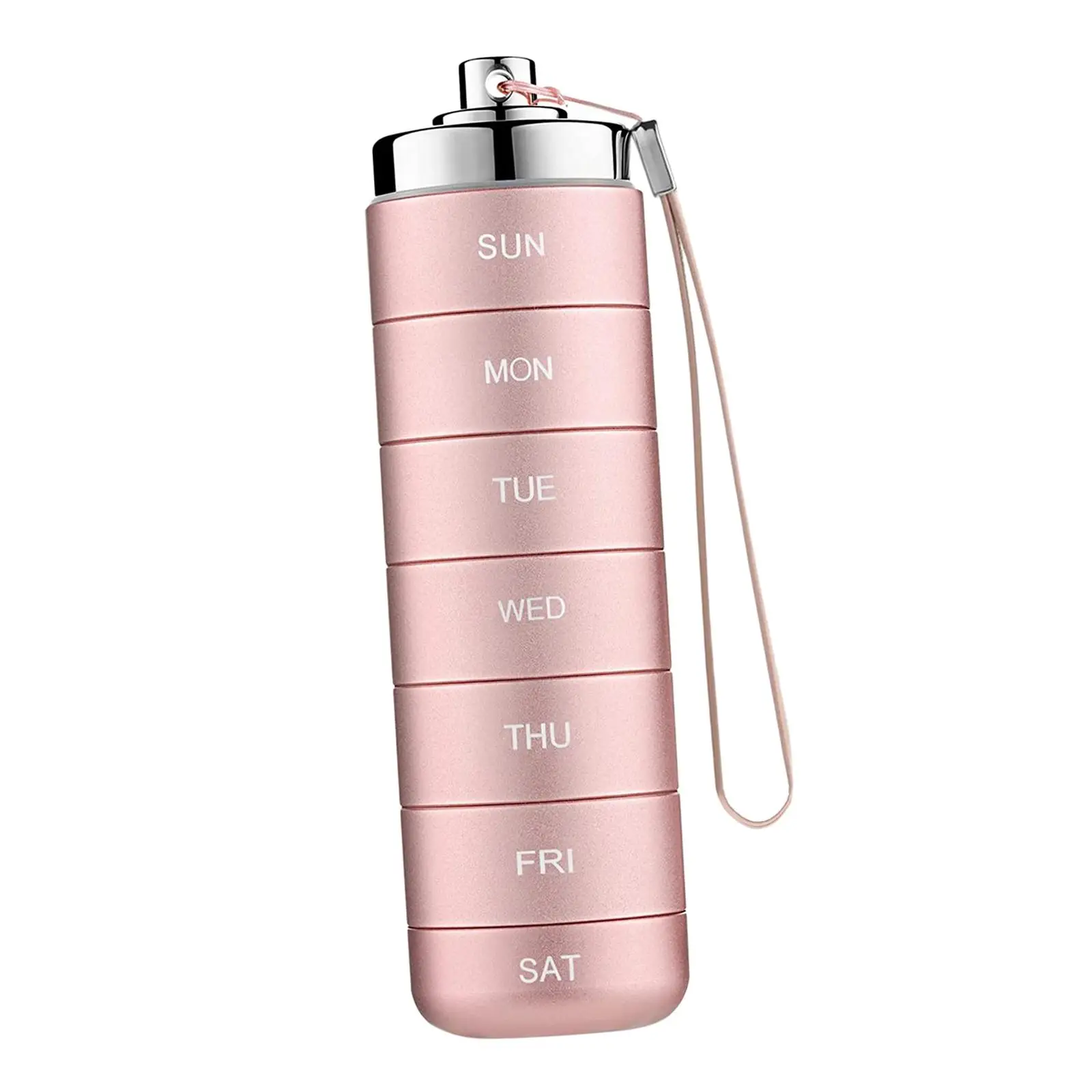 Tablet Box Tablet Case Metal Reminder Portable Tablet Seven Days Bottle Sorter for Outdoor Camping Sports Travel Purse Pocket