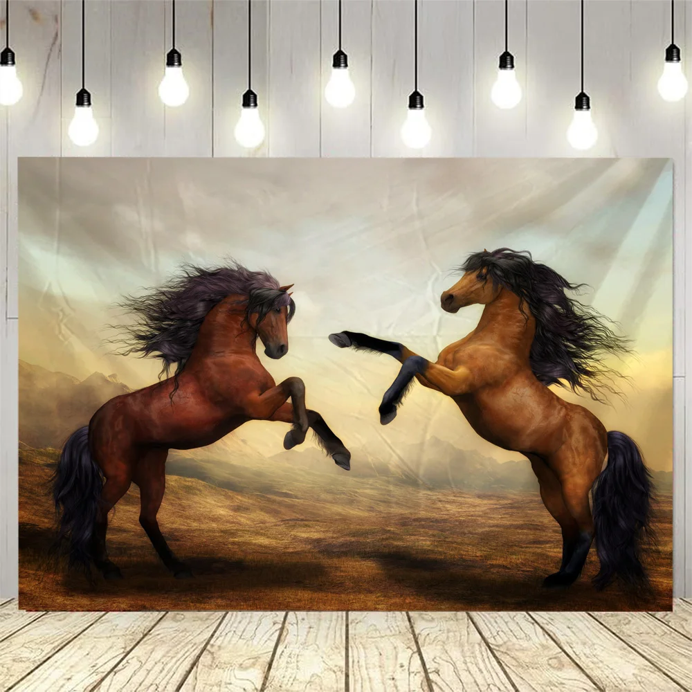 Running horse 3d printing tapestry lion elephant wall hanging polyester fabric home decoration mandala bohemian wall decoration
