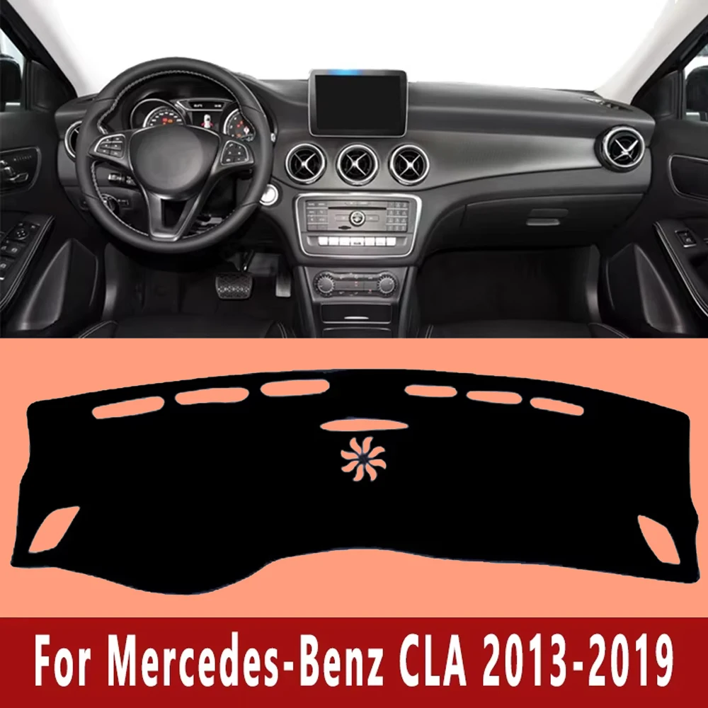 

Коврик для приборной панели автомобиля, центральная панель управления, на заказ для Mercedes-Benz CLA 2013-2019, нескользящая накидка, солнцезащитный козырек, аксессуары