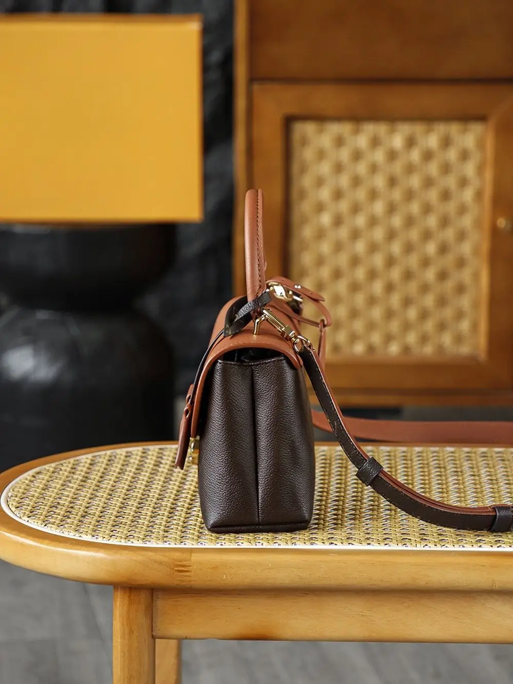 Daily All-match Fashion Versatile PU Shoulder Purse Minimal Style Top Handle Handbag Women Shoulder Bag Crossbody Bag Universal All-match Indoor Office Storage Carryall