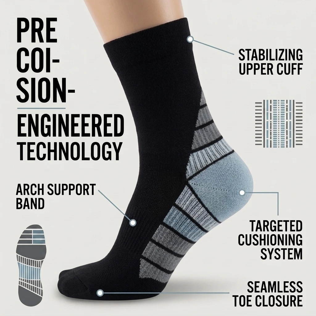 Unisex Copper Compression Socks 1 Pair Anti-Fatigue Support for Men And Women view 2