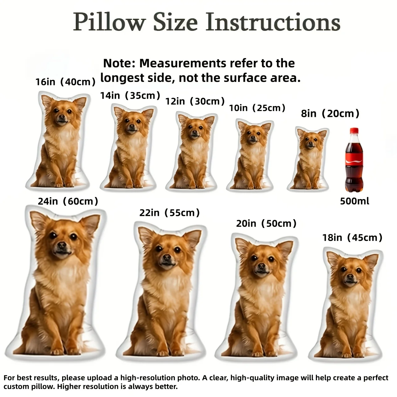 Custom Photo Pillow, Double‑Sided Printed Personalized Shaped Plush Cushion, Custom Human Pet Picture Keepsake Memorial Gift